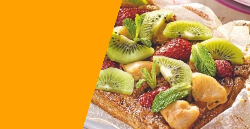 Receta de Tortilla Dulce de Kiwi, Fresas y Pera